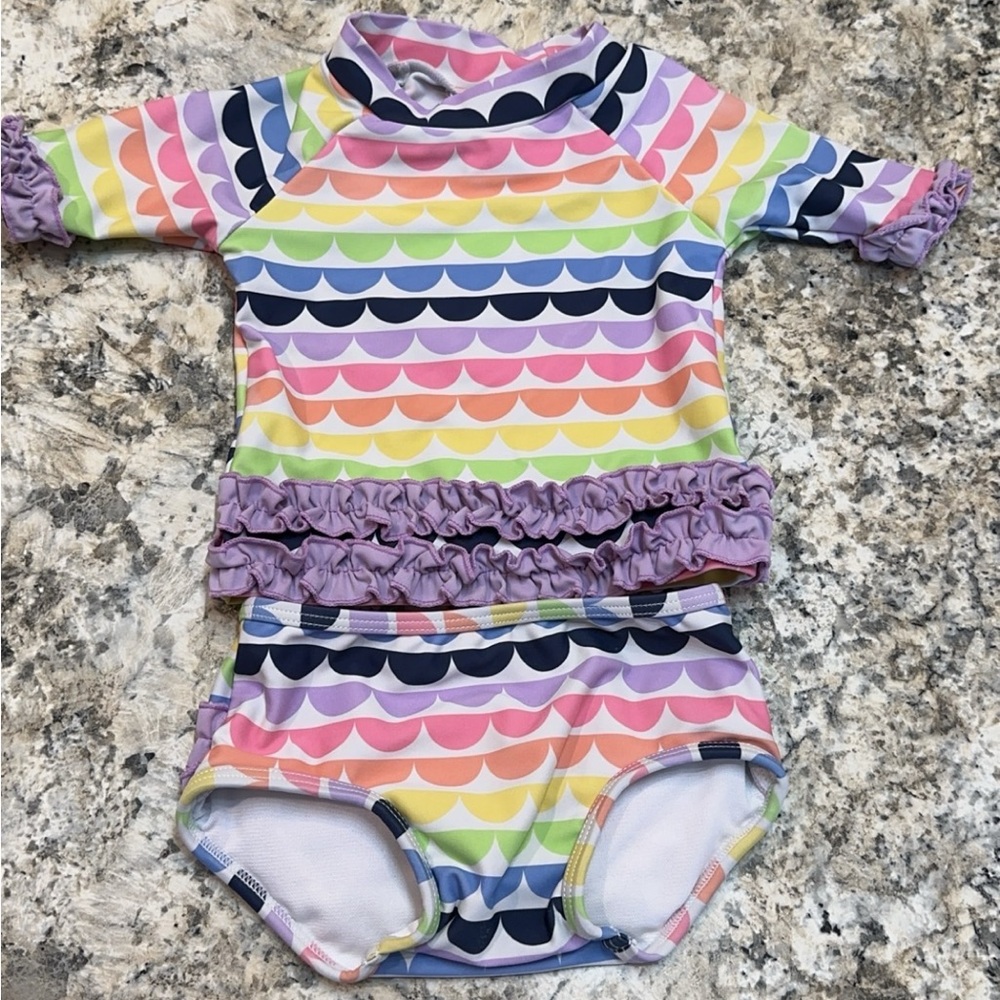RuffleButts Rashguard with Bottoms